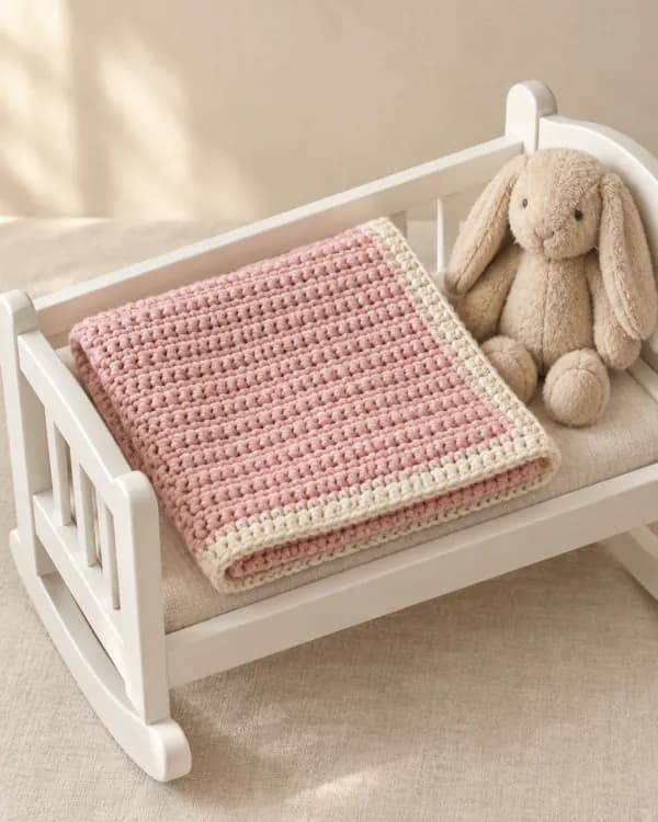 Illustrative image: Doll blanket with border