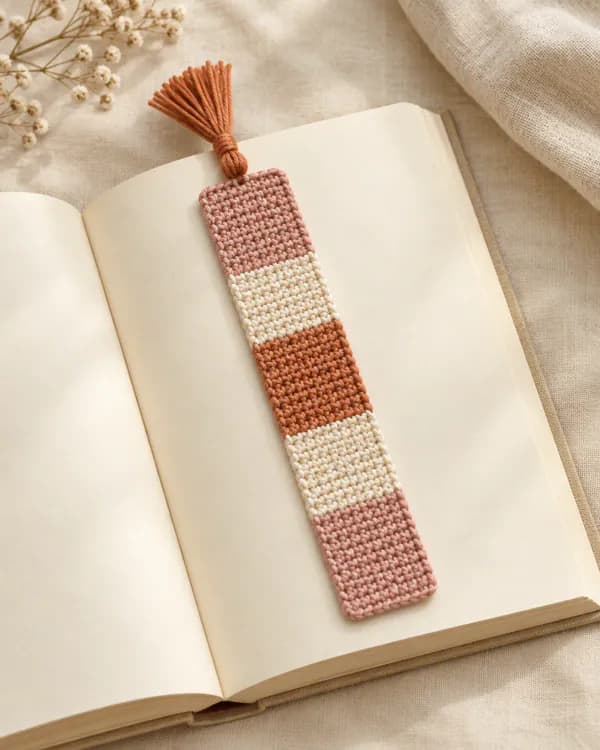 Illustrative image: Striped bookmark with tassel